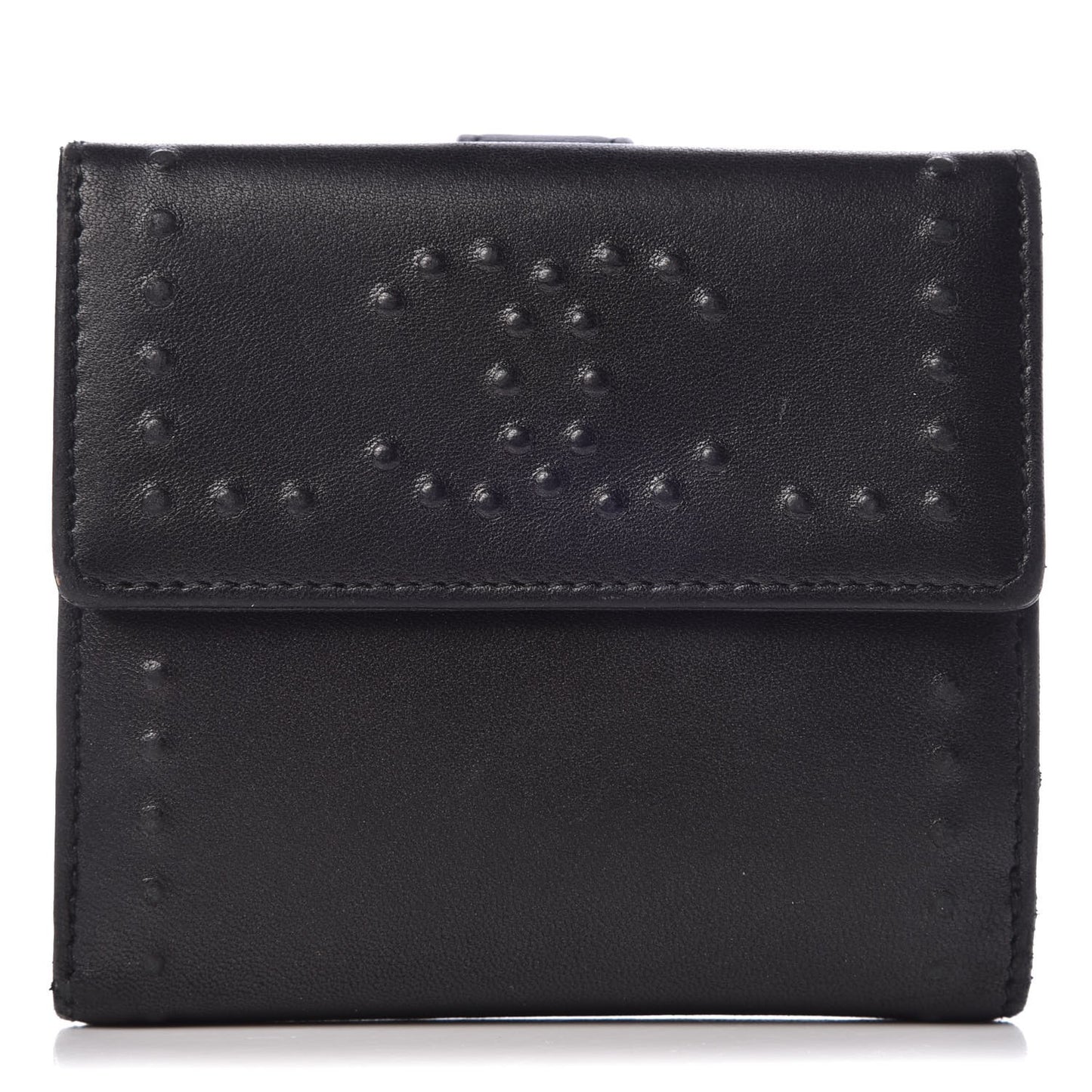 Lambskin CC Double Sided Wallet Black