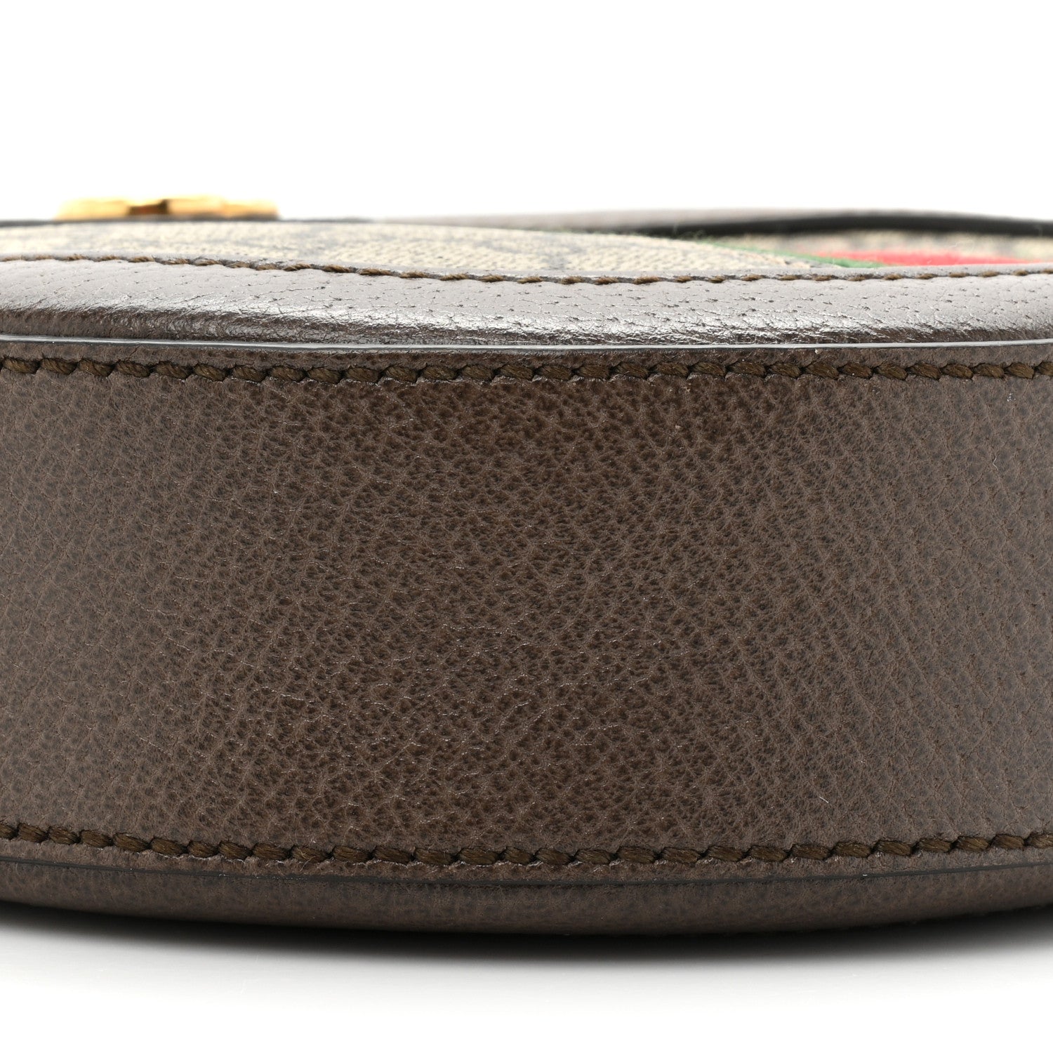Gucci GG Supreme Monogram Web Mini Ophidia Round Shoulder Bag Brown 9 of 9