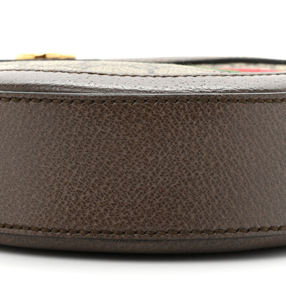 Gucci GG Supreme Monogram Web Mini Ophidia Round Shoulder Bag Brown 9 of 9