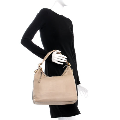 Gucci Pebbled Calfskin Small Miss GG Hobo Beige 2 of 12