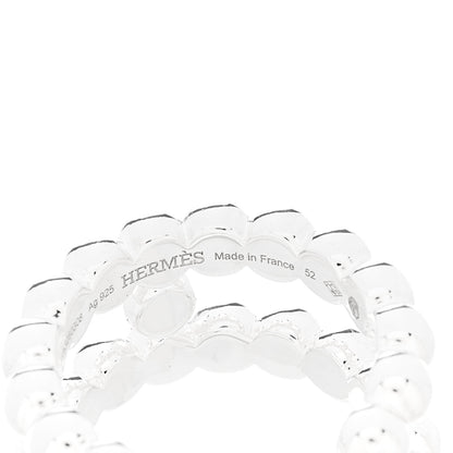 Hermes Sterling Silver Chaine d'Ancre Alea II Ring 5 of 7