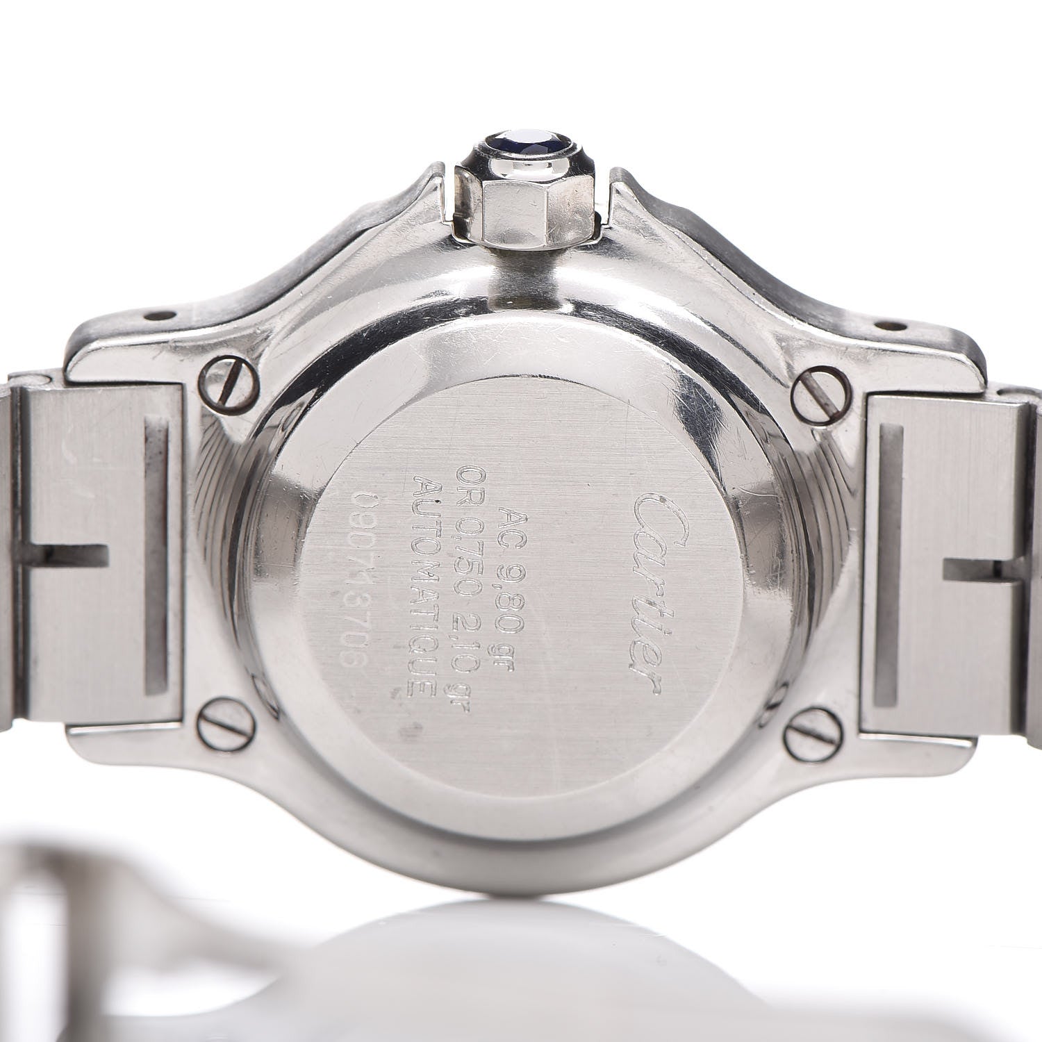 Cartier Stainless Steel 18K Yellow Gold 25mm Santos Octagon Automatic Watch 6 of 7