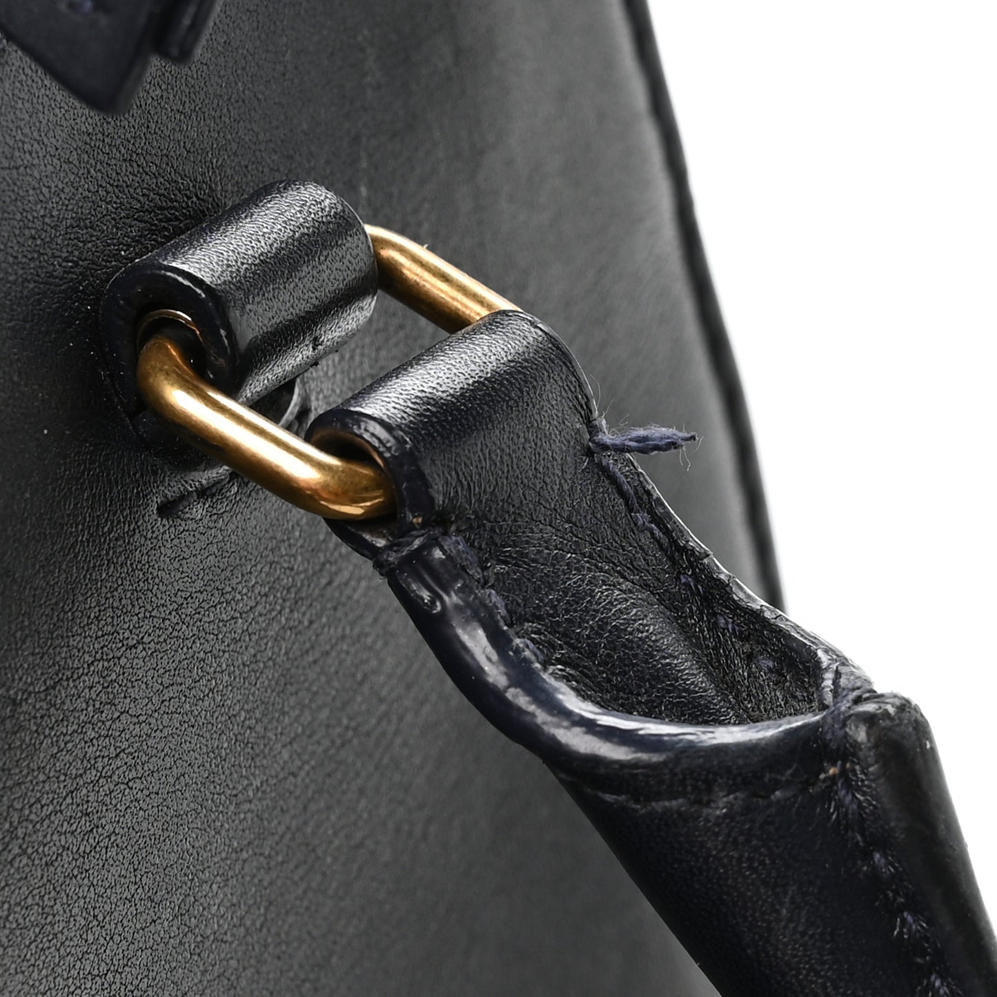Smooth Calfskin Small East Side Tote Midnight Blue
