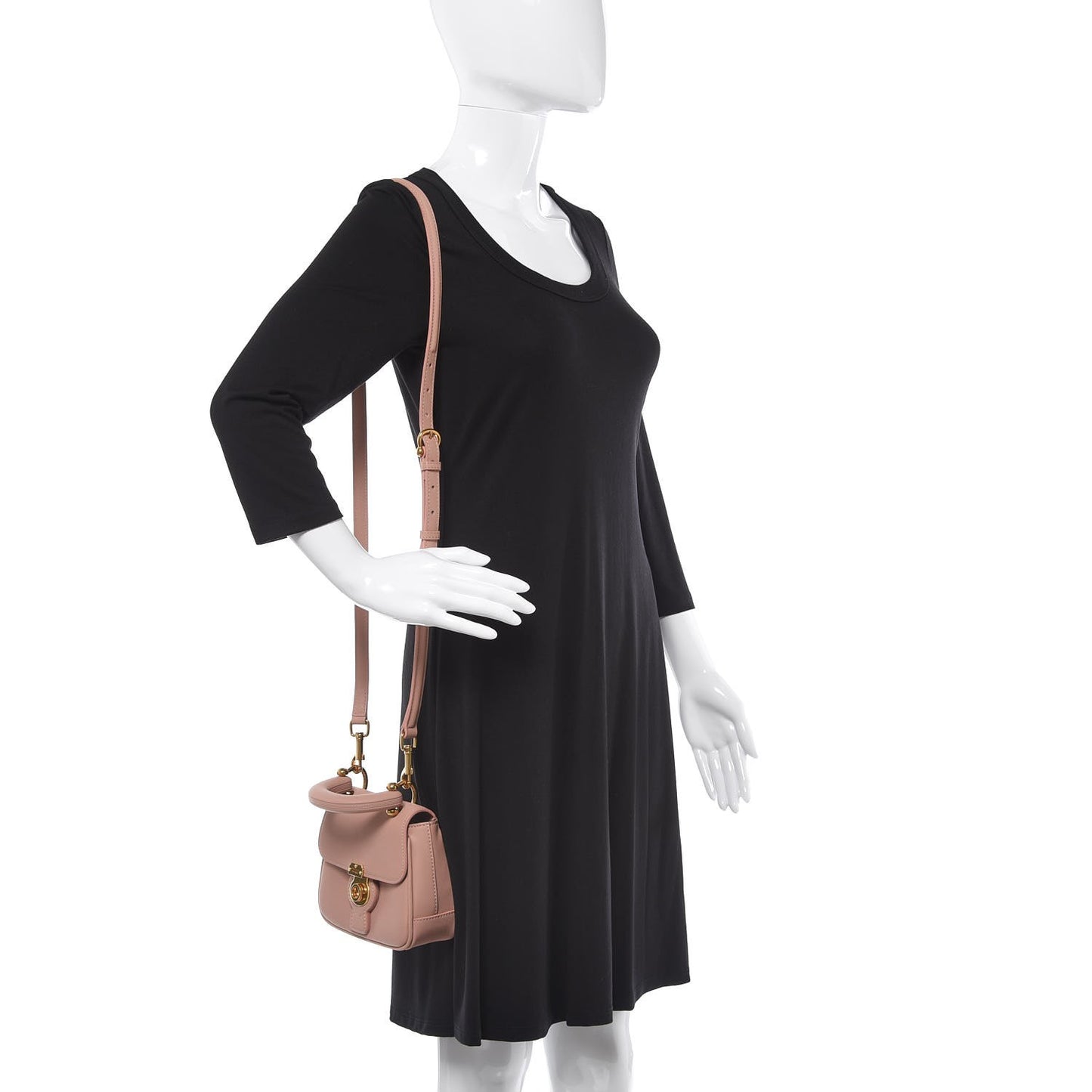 Trench Calfskin Mini DK88 Top Handle Bag Light Pink