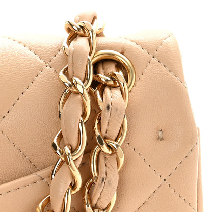 Chanel Lambskin Quilted Jumbo Double Flap Beige 18 of 26