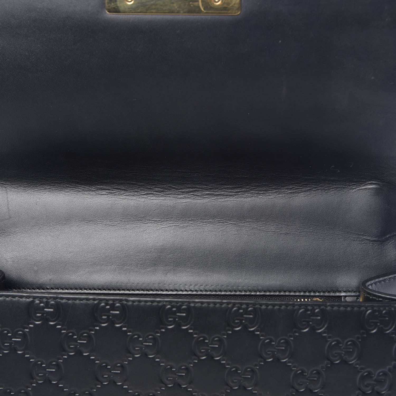 Gucci Guccissima Medium Padlock Shoulder Bag Black 10 of 18