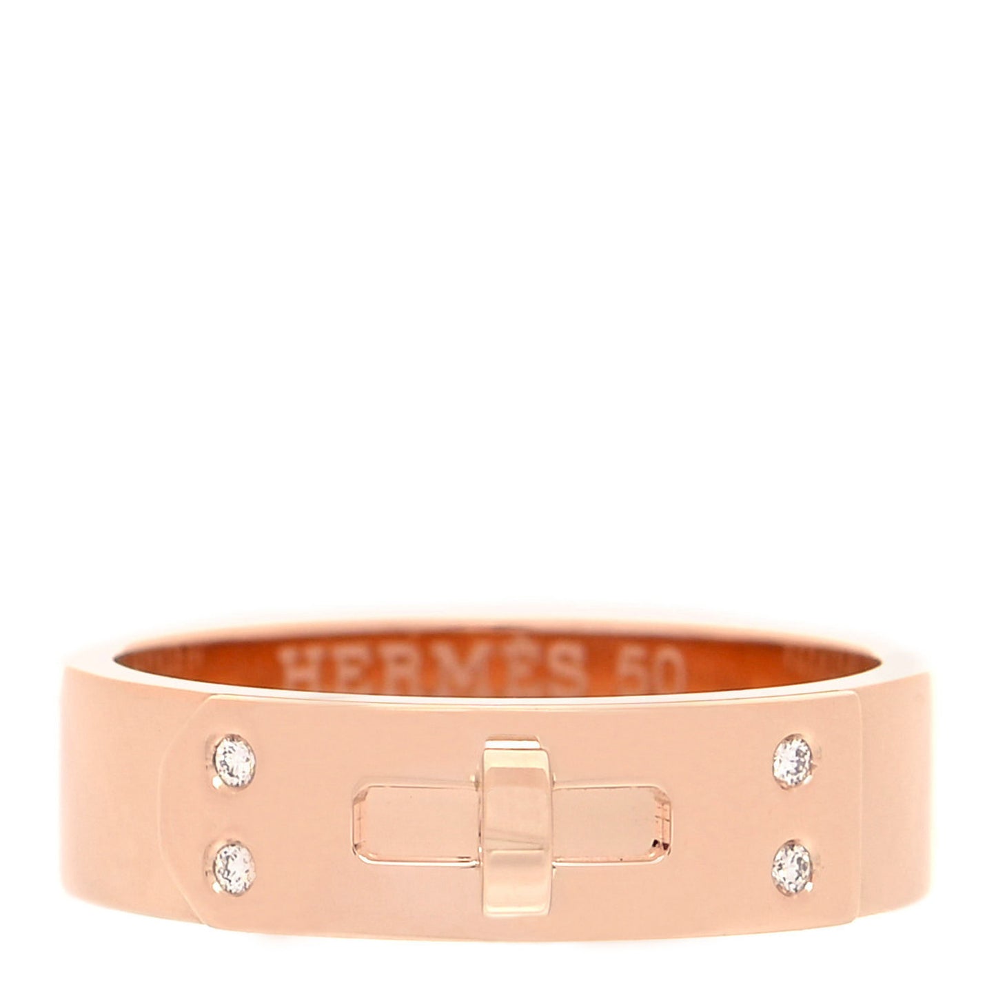 18K Rose Gold Diamond PM Kelly Ring 50 5.25