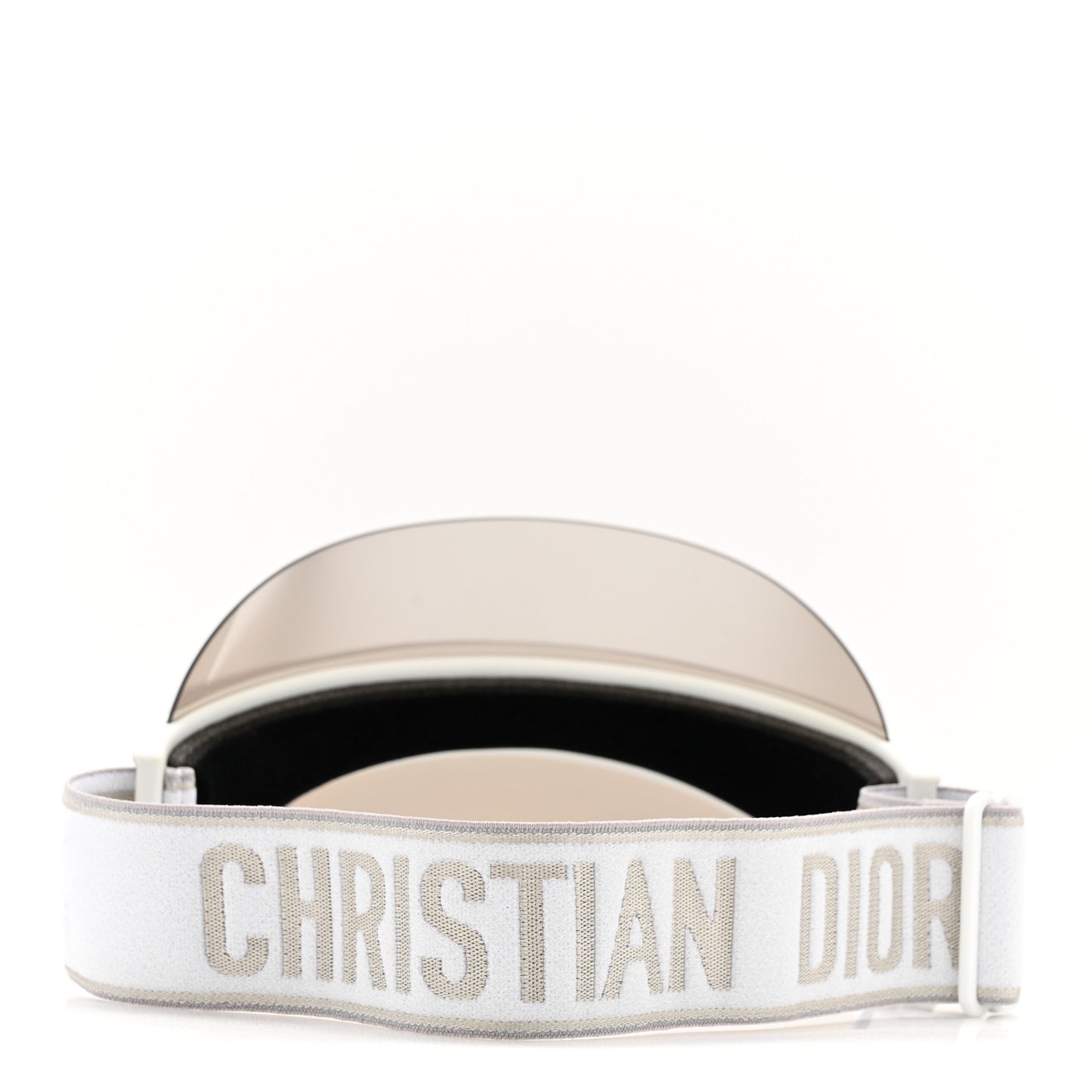 Mirrored DiorClub1 Sun Visor White