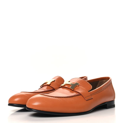 Hermes Goatskin Womens Paris Loafers 39 Marron Glaise 4 of 9