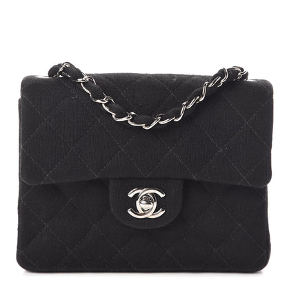 Chanel Jersey Quilted Mini Square Flap Black 1 of 9