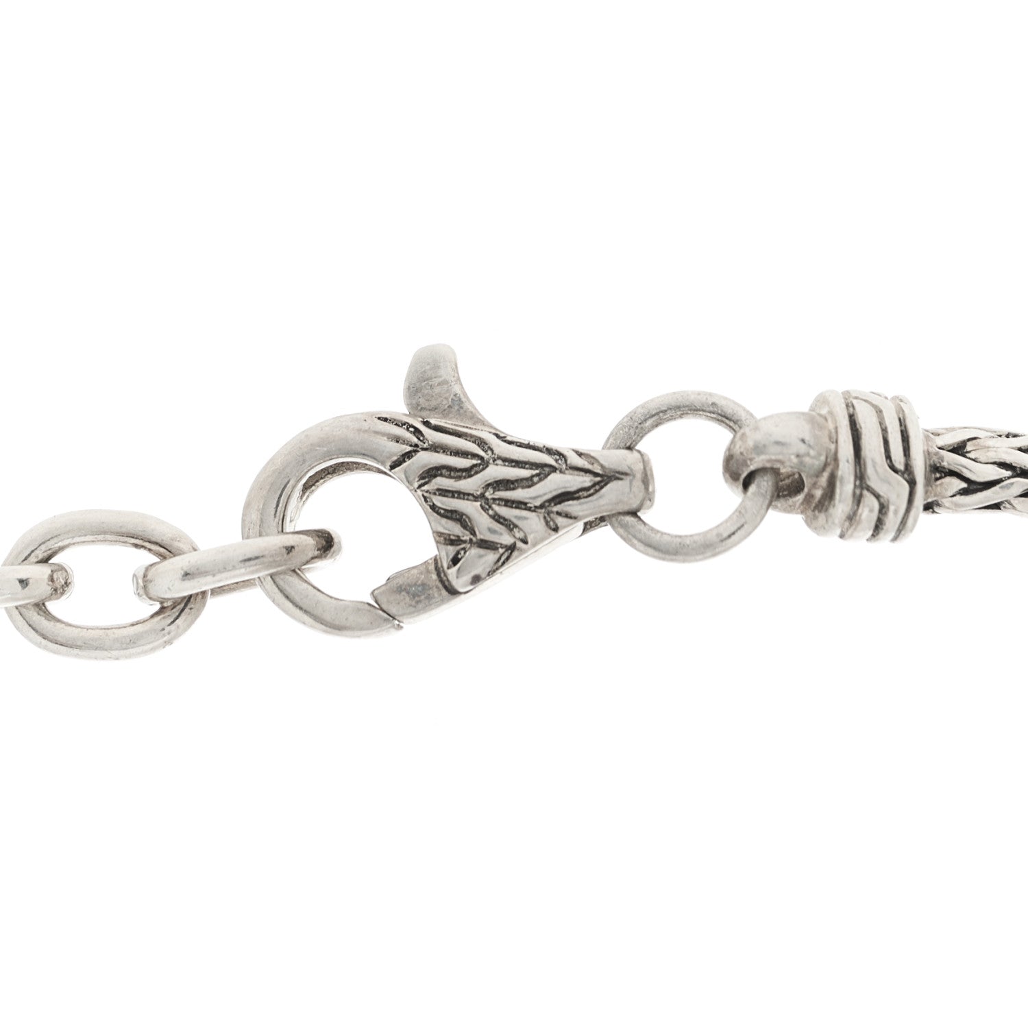 John Hardy Sterling Silver Diamond Legends Naga Necklace 4 of 5