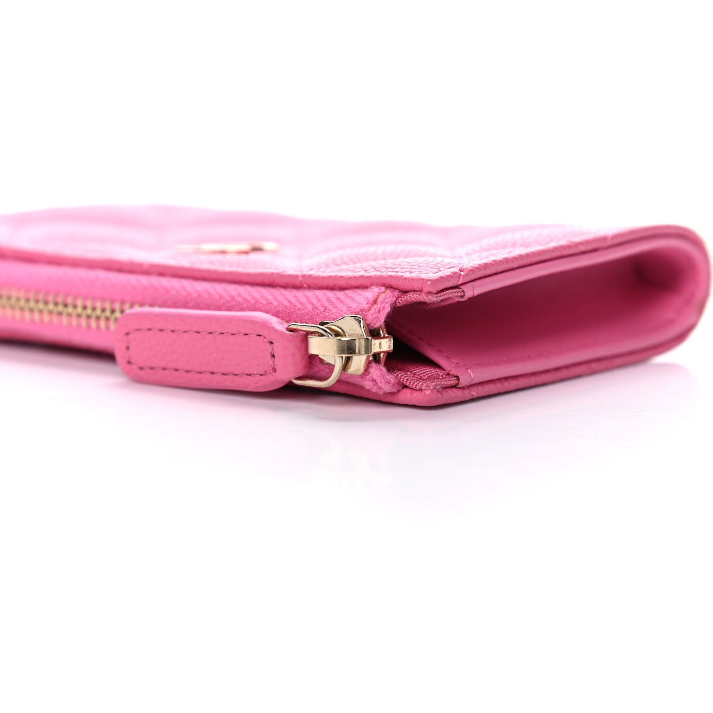 Caviar Quilted Key Holder Case Pink