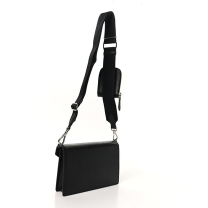 Prada Saffiano City Calf Mini Envelope Bag Black 4 of 11