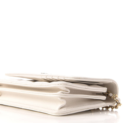 Chanel Caviar Quilted Mini Wallet On Chain WOC White 8 of 11