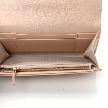 Chanel Caviar Pearl Quilted Coco Candy Wallet Beige 5 of 8