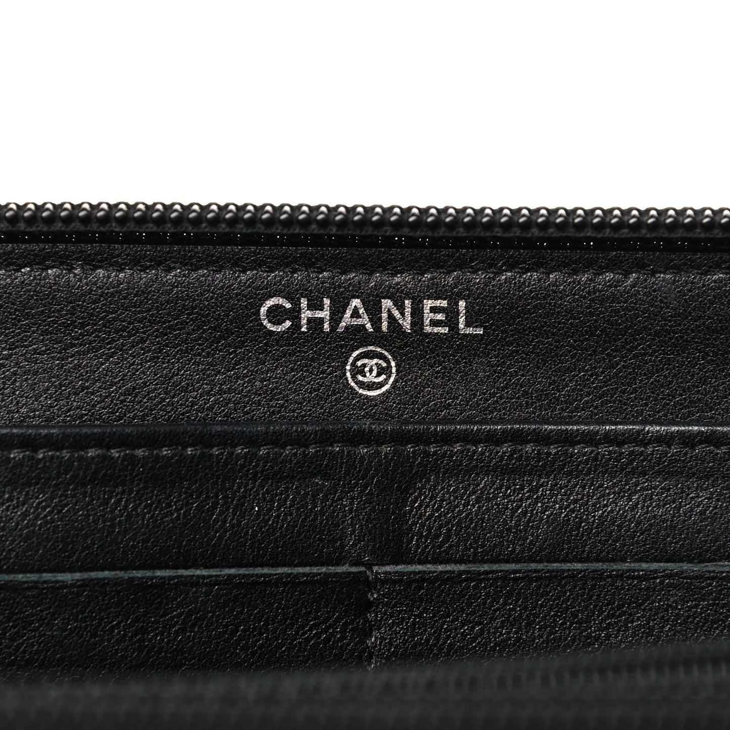 Caviar Large Timeless CC Zip Around Wallet Black