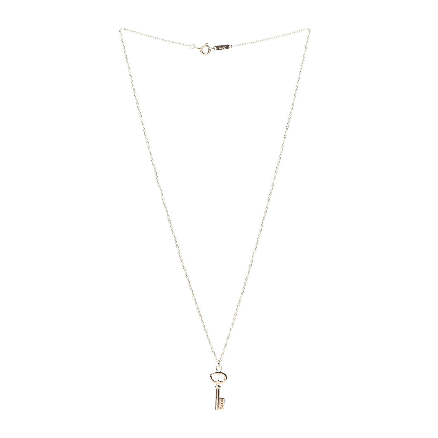 18K Rose Gold Mini Key Pendant Necklace