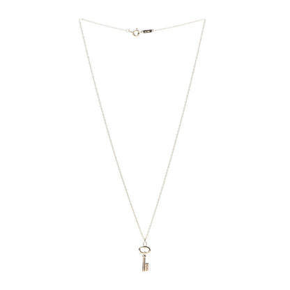 Tiffany 18K Rose Gold Mini Key Pendant Necklace 3 of 6
