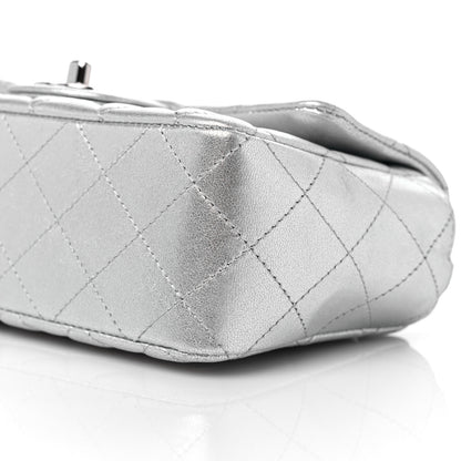 Chanel Metallic Lambskin Quilted Mini Rectangular Flap Silver 9 of 9