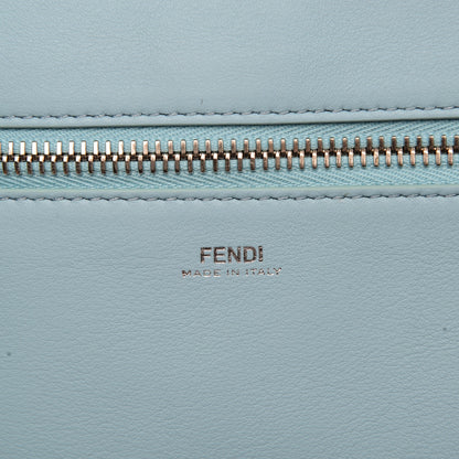 Fendi Vitello Baltico DotCom Satchel Carbone Bloody Mary Light Blue 7 of 8