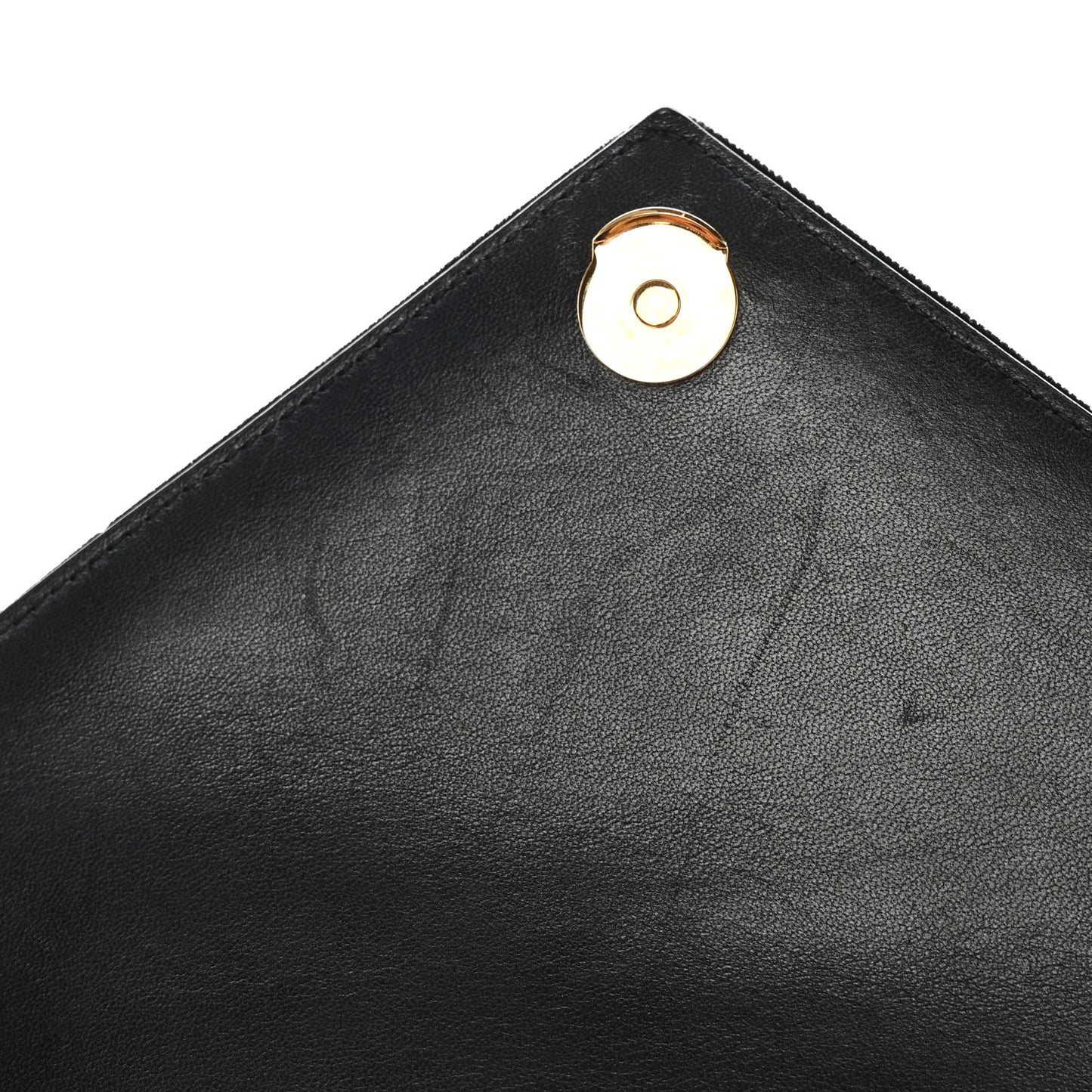 Velvet Tri-Quilt Monogram Medium College Bag Black