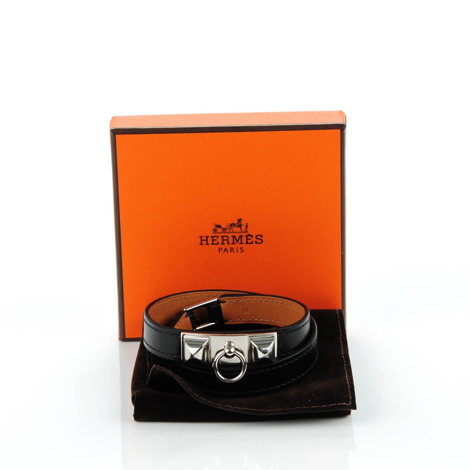 Hermes Box Rivale Double Tour Bracelet M Black 7 of 7