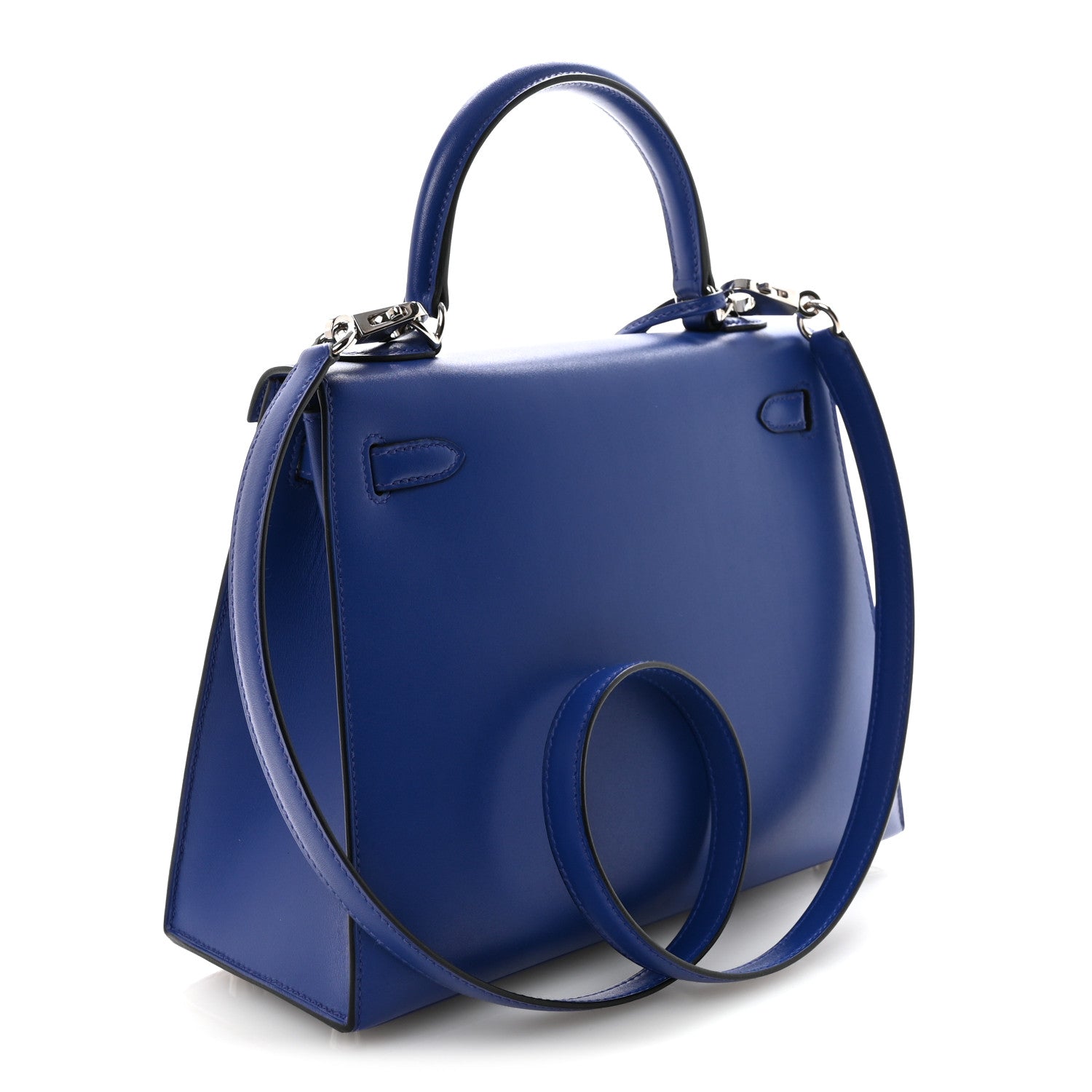 HERMES 青 レザー ケース Hermes Box Kelly Sellier 25 Bleu Electrique 1872487 – FASHIONPHILE