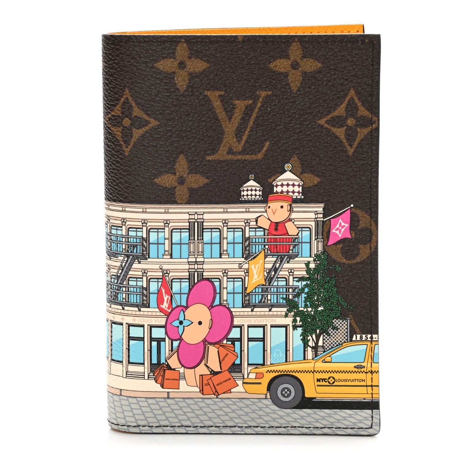 Louis Vuitton Monogram 2022 Christmas Animation New York Soho Passport Cover Yellow 1 of 6