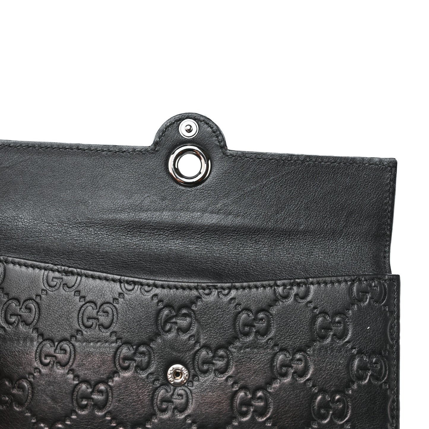Guccissima Eclipse Continental Flap Wallet Black