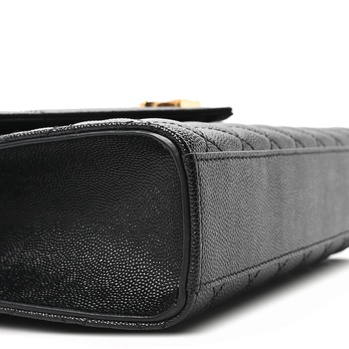Lambskin Mixed Matelasse Triquilt Medium Monogram Satchel Black