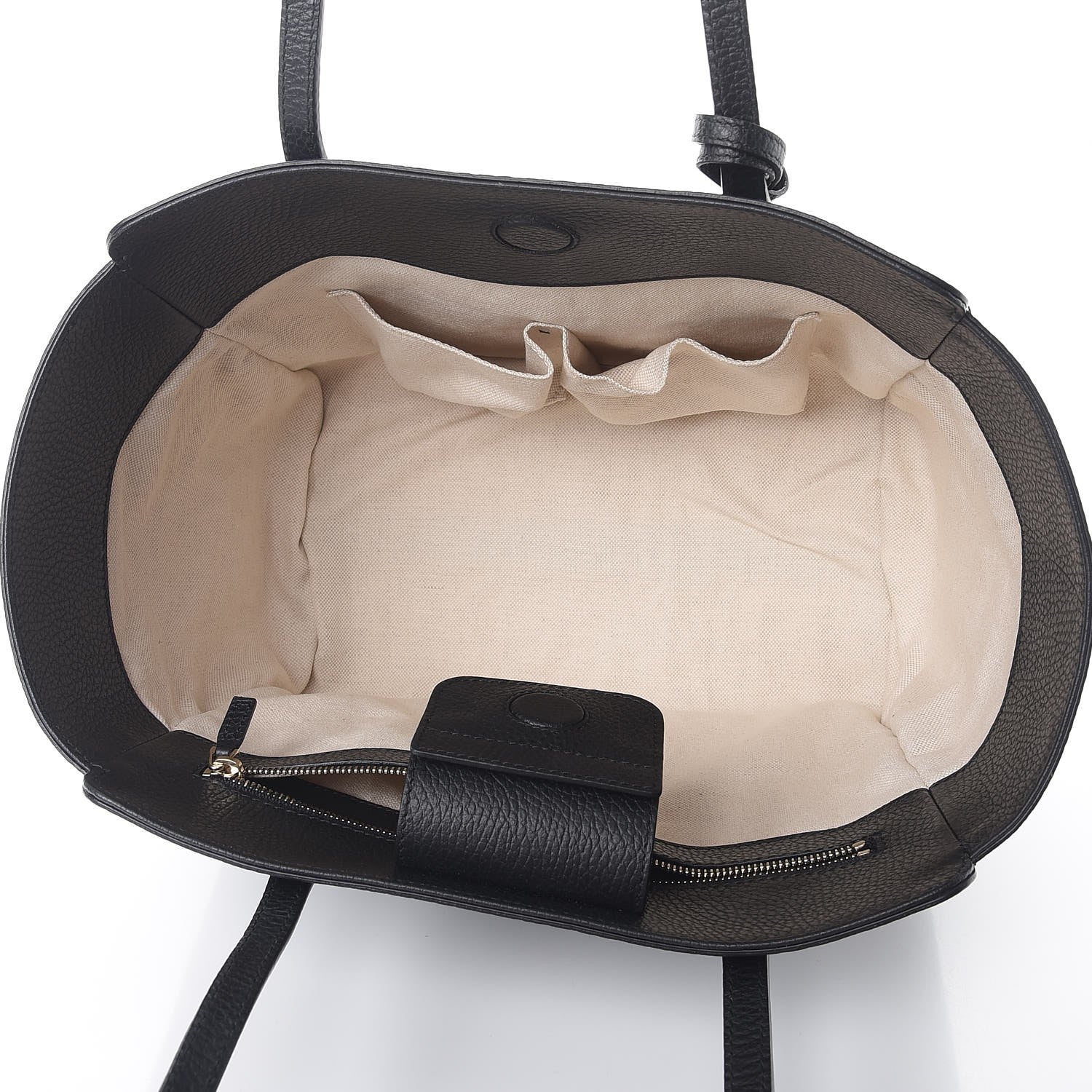Gucci Pebbled Calfskin Small Swing Tote Black 5 of 7