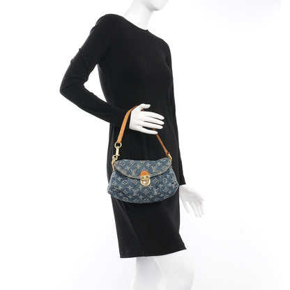 Louis Vuitton Monogram Denim Mini Pleaty Blue 2 of 8