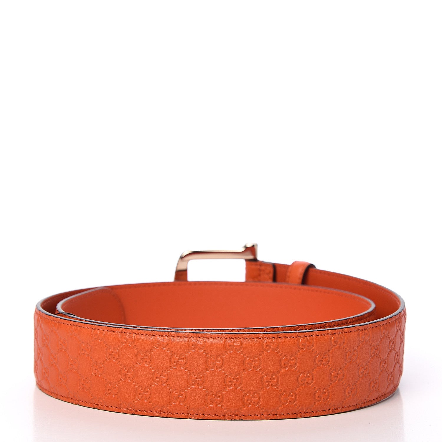 Gucci Soft Microguccissima 40mm Belt 90 36 Sun Orange 2 of 5