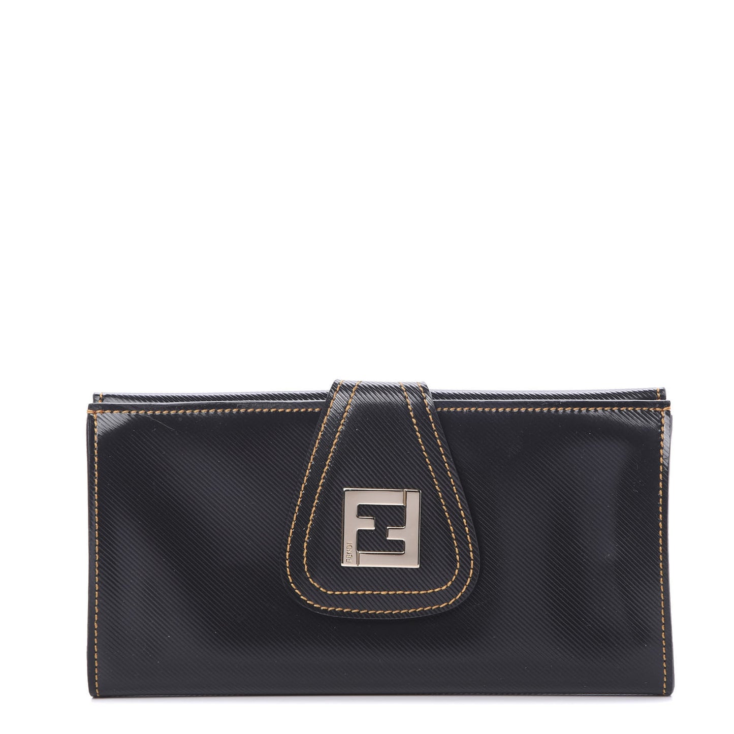 Coated Canvas Zucca Spalmati Continental Wallet Black Tobacco