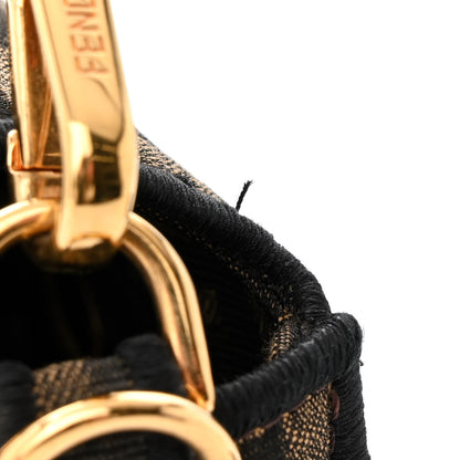 Fendi Fabric Jacquard FF 1974 Medium Baguette Tobacco Moro Black 11 of 11