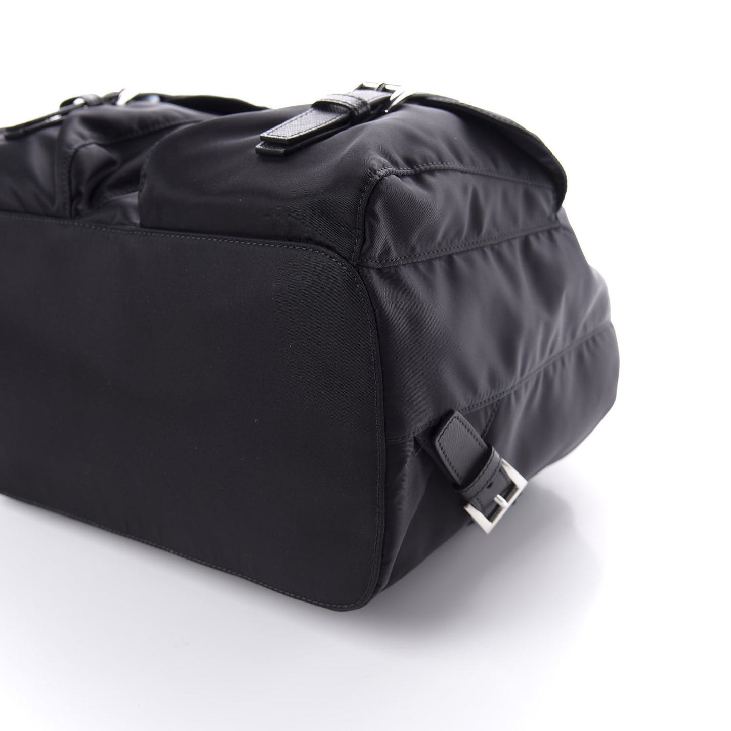 Re-Nylon Saffiano Medium Backpack Black
