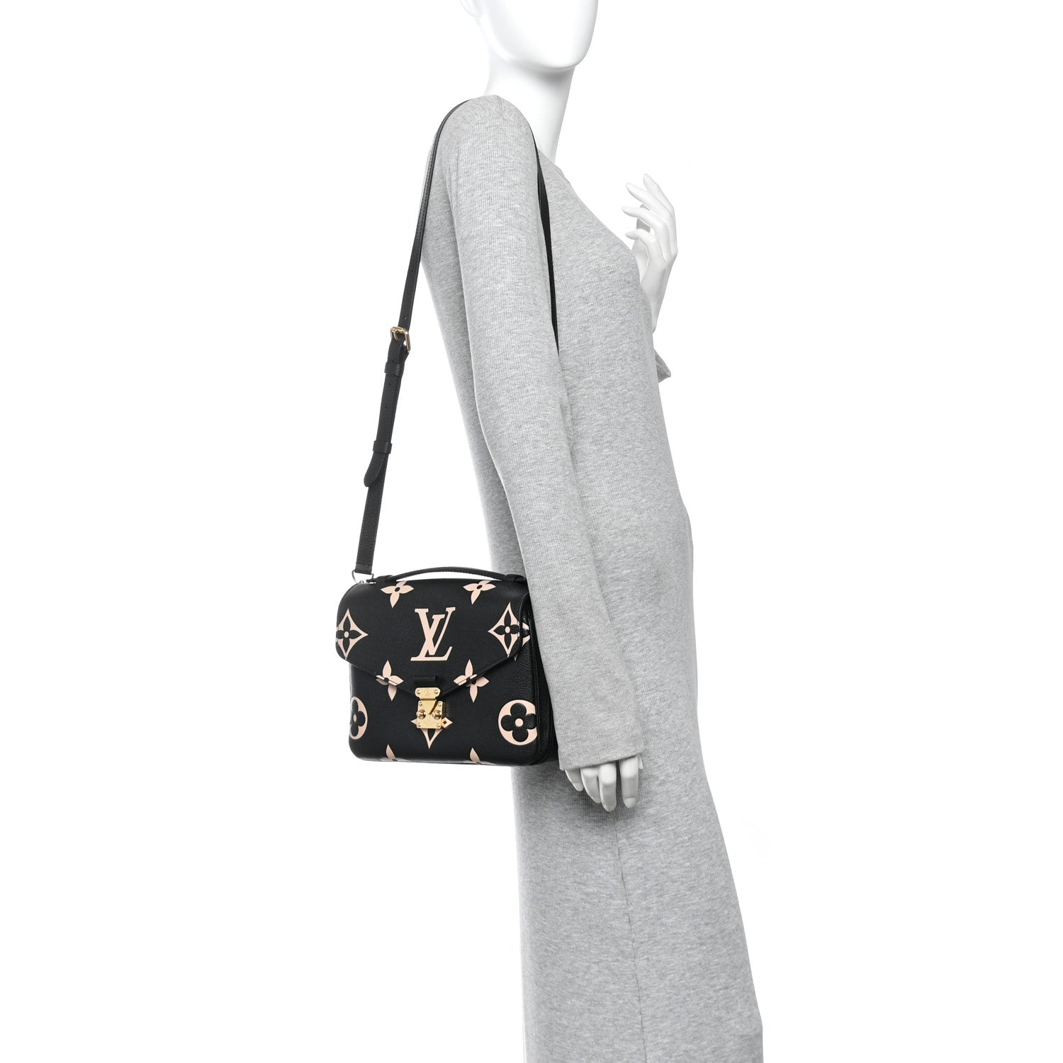 Louis Vuitton Empreinte Monogram Giant Pochette Metis Black Beige 2 of 12