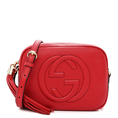 Gucci Pebbled Calfskin Small Soho Disco Bag Vibrant Red 1 of 10