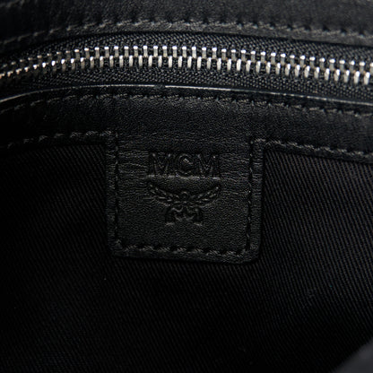 MCM Visetos Medium Zip Pouch Black 6 of 9
