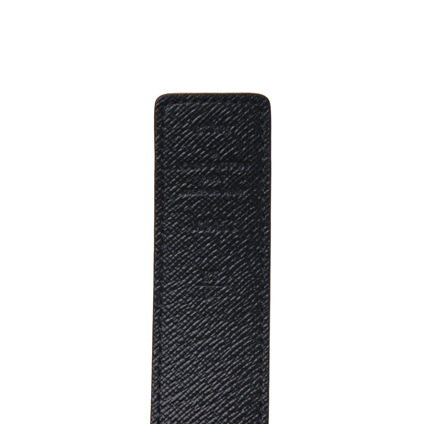 Calfskin Monogram 30mm LV Initiales Reversible Belt 85 34 Black
