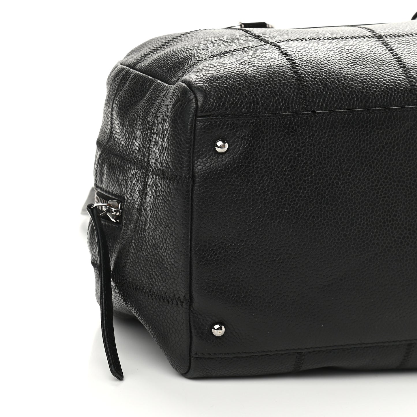 Caviar Square Stitched Tote Black