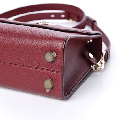Christian Dior Grained Calfskin Mini Diorever Flap Dark Red 8 of 9