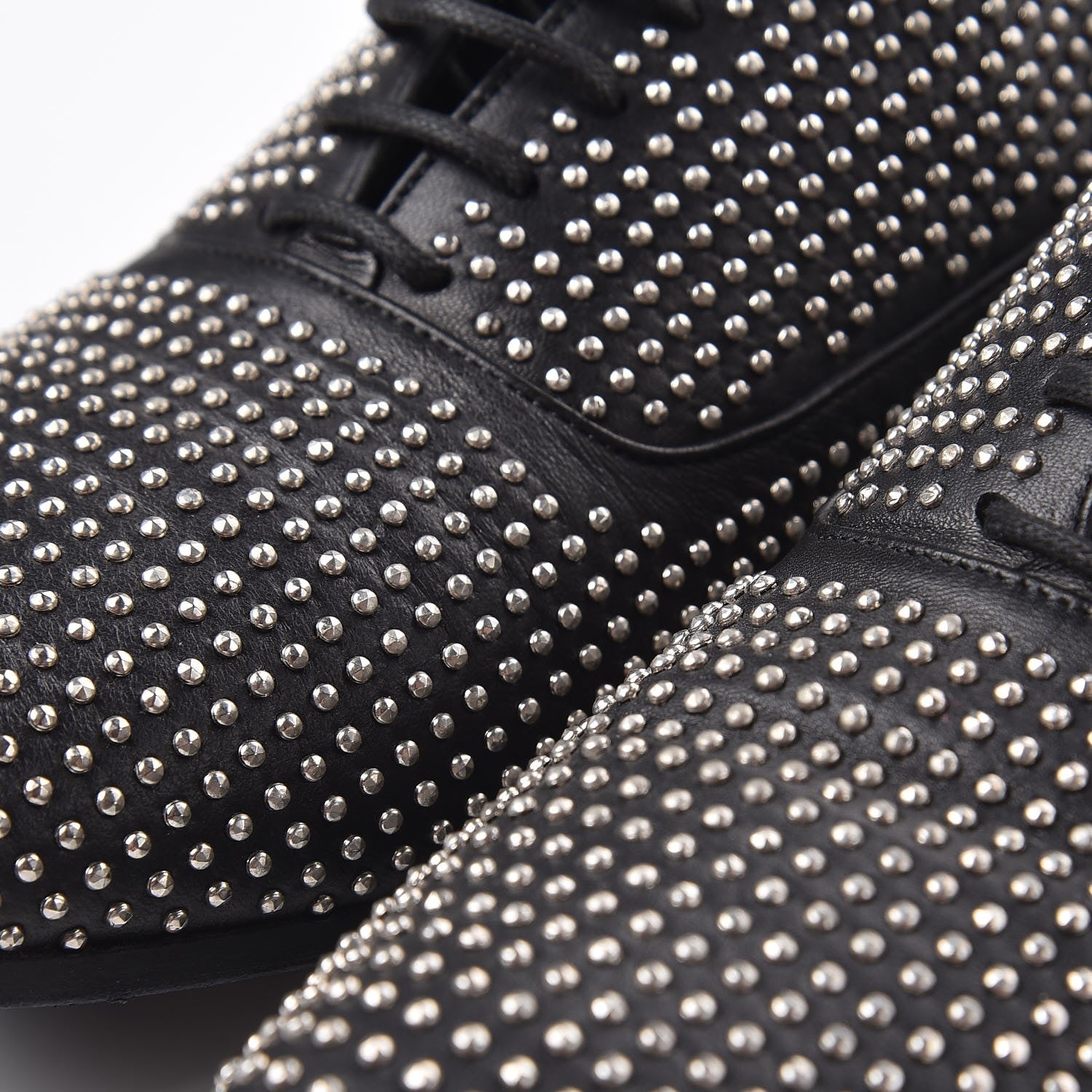 Saint Laurent Calfskin Metal Eyelet LuLu Richelieu Metal Eyelet Lace Up Oxfords 38.5 Black 13 of 14