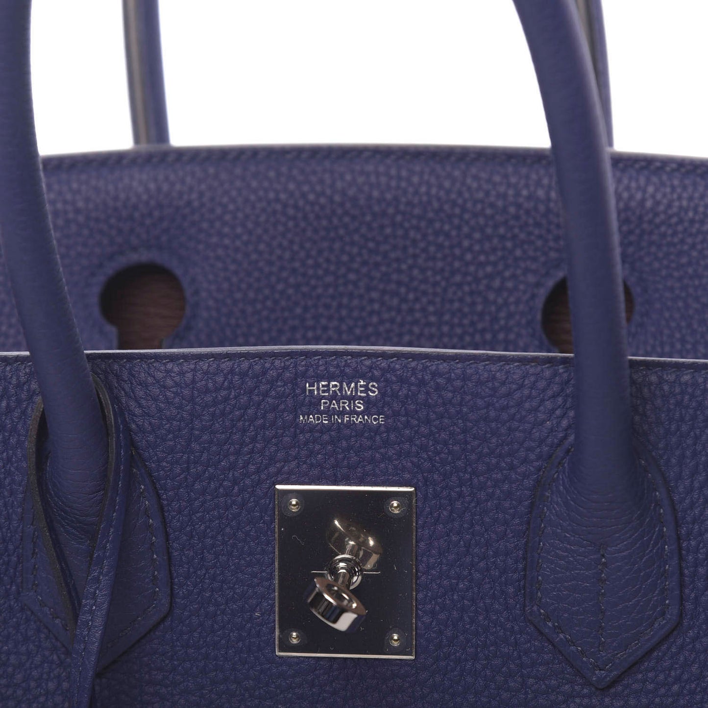 Togo Swift Officier Birkin 30 Bleu Encre Rouge H