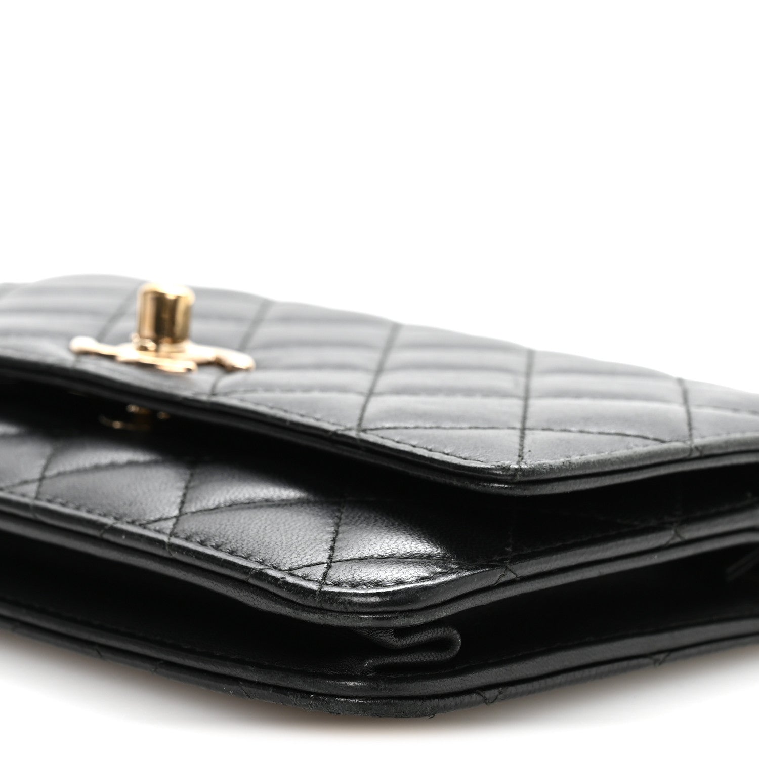 Chanel Lambskin Quilted Trendy CC Wallet On Chain WOC Black 10 of 11