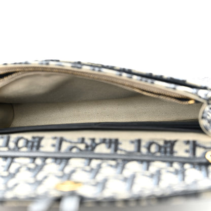Christian Dior Oblique Saddle Chain Pouch Blue 5 of 13