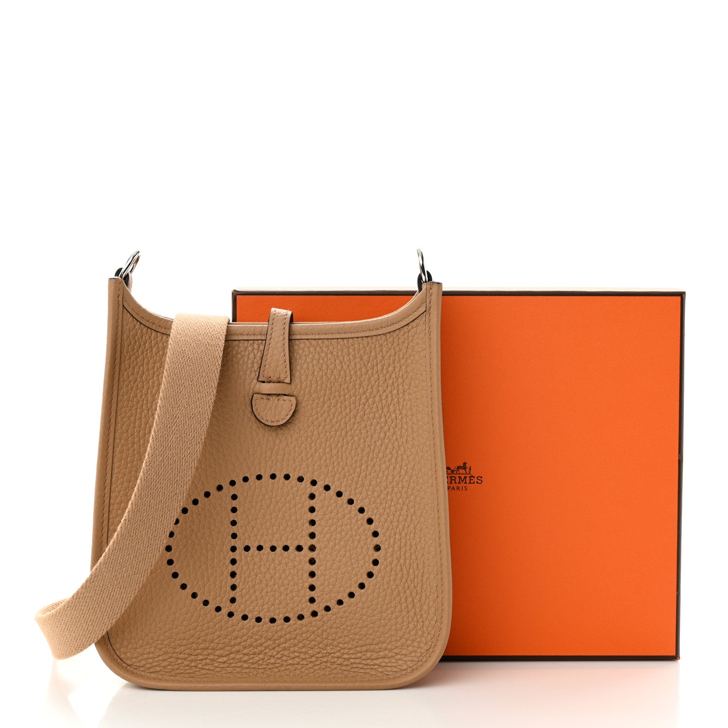 Hermes Taurillon Clemence Amazone Evelyne TPM Chai 11 of 11
