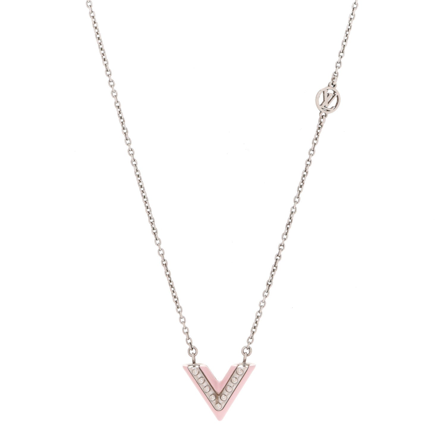 Louis Vuitton Essential V Necklace Rose Palla 1 of 8