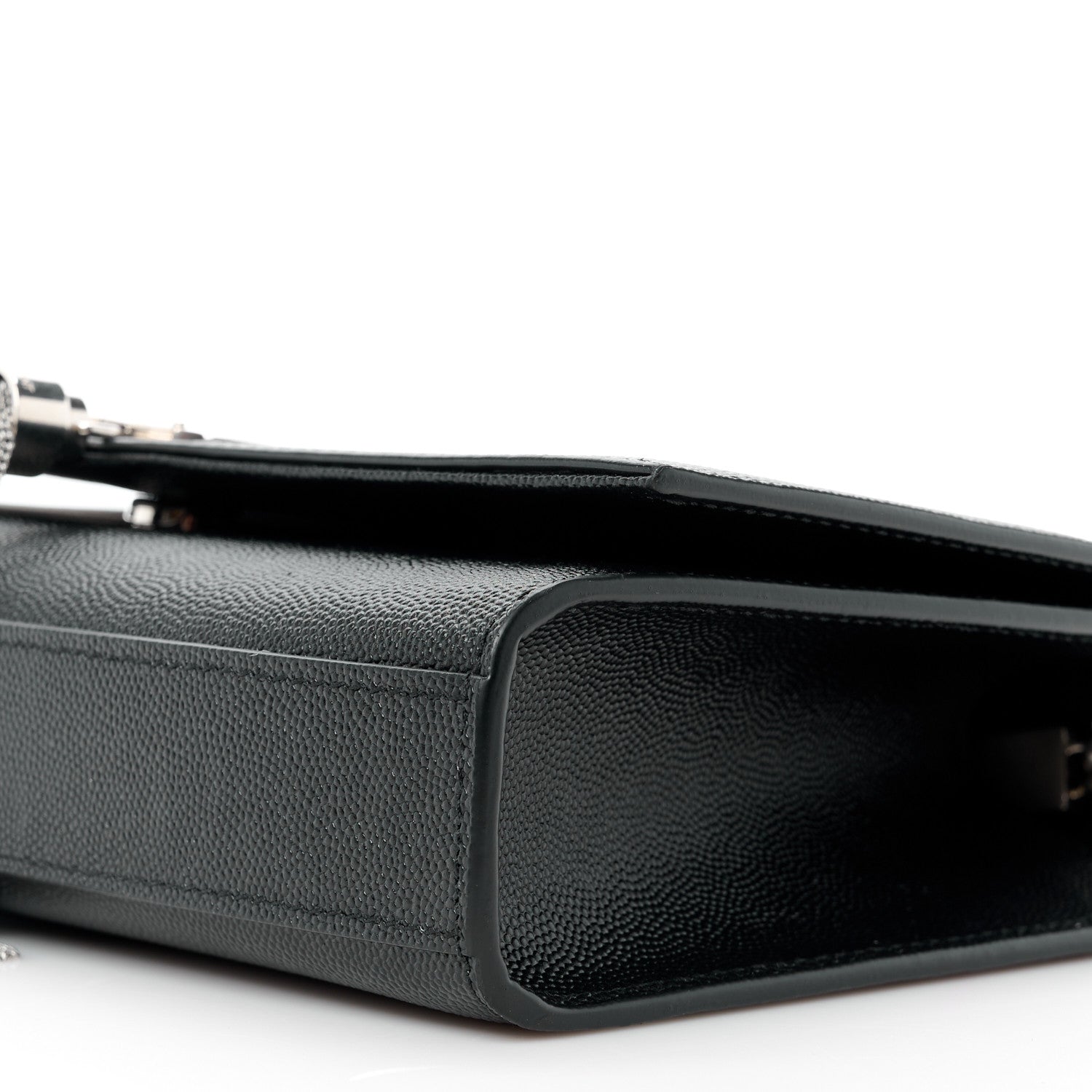 Saint Laurent SAINT LAURENT Grain De Poudre Medium Classic Monogram Kate Tassel Satchel Black 11 of 11