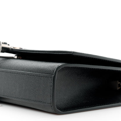 Saint Laurent SAINT LAURENT Grain De Poudre Medium Classic Monogram Kate Tassel Satchel Black 11 of 11